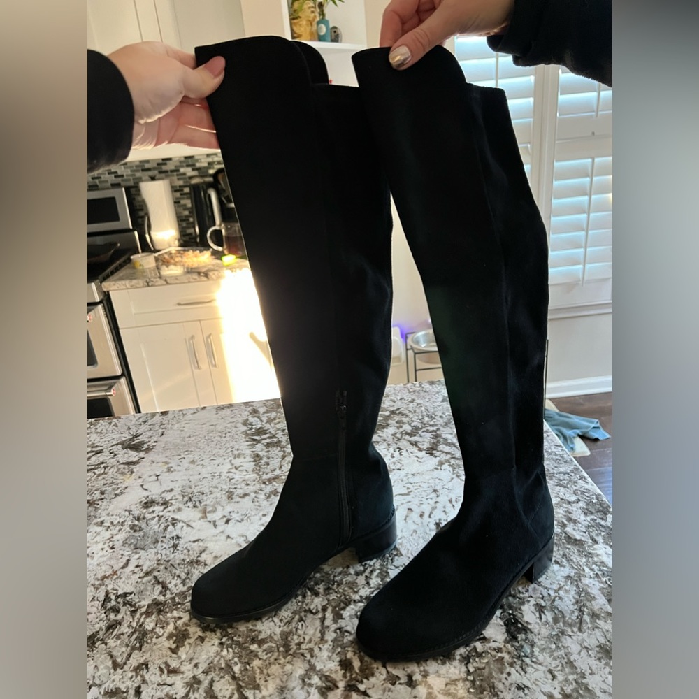 NEW! Stuart Weitzman suede black knee high boots